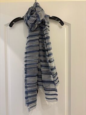 NWT Eileen Fisher Nomadic Blues Scarf/Wrap
